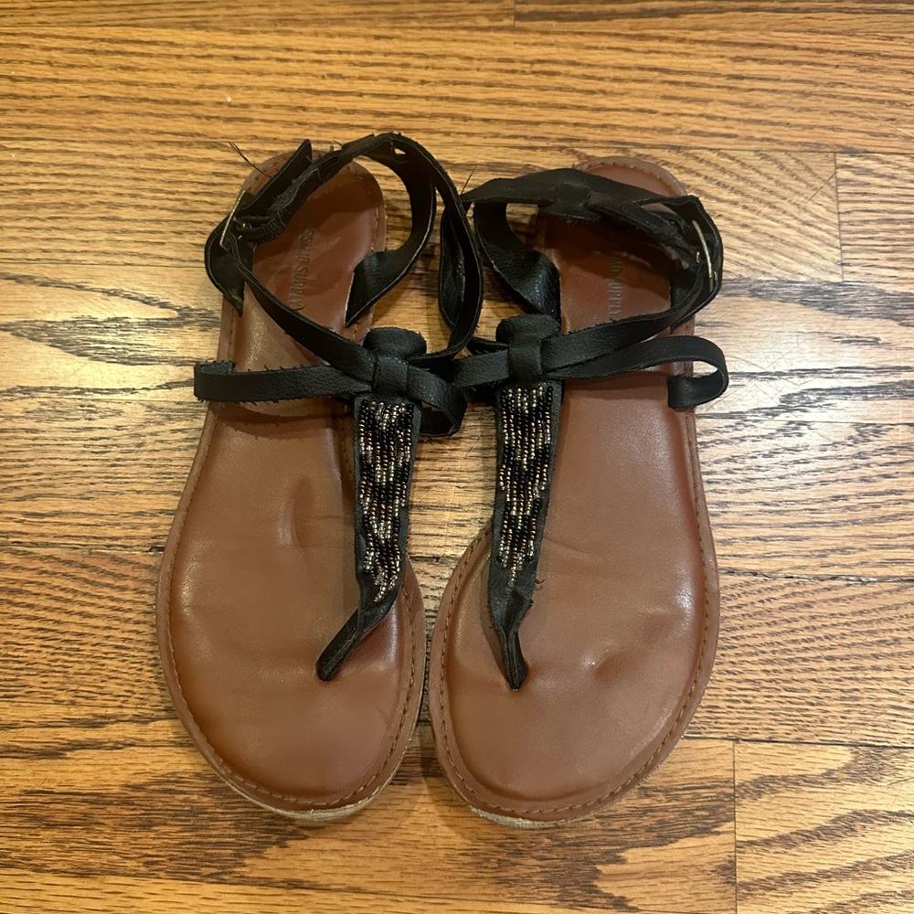 Mossimo Supply Co Beaded Black Sandals